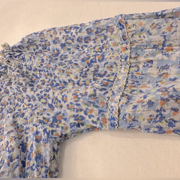 Poupette St Barth floral long sleeve crop top - Picture 7 of 11